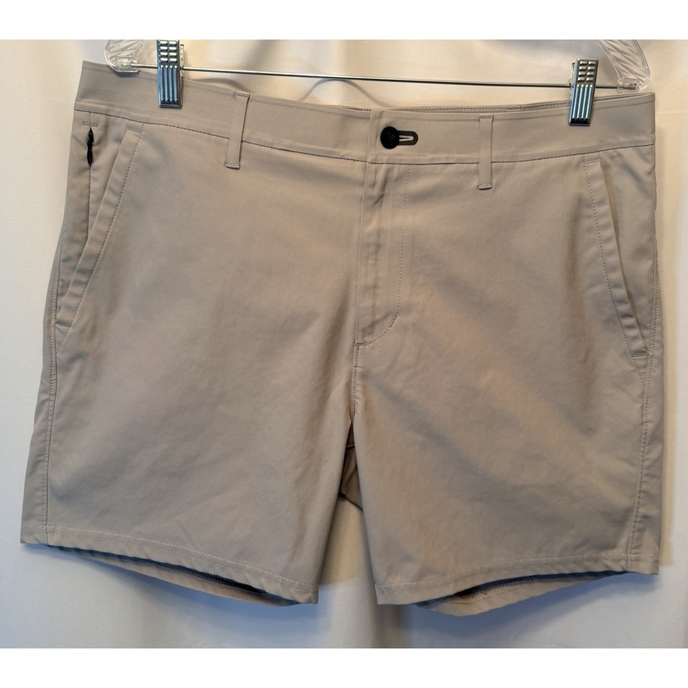 Public Rec Workday Shorts Men's 34 Performance Stretch Chino Lt Gray 6" Inseam